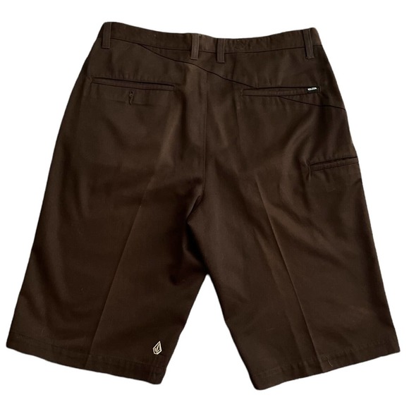 Volcom Stone Corpo Class Collection Men's Brown Chino Shorts Size 32 - Picture 2 of 5
